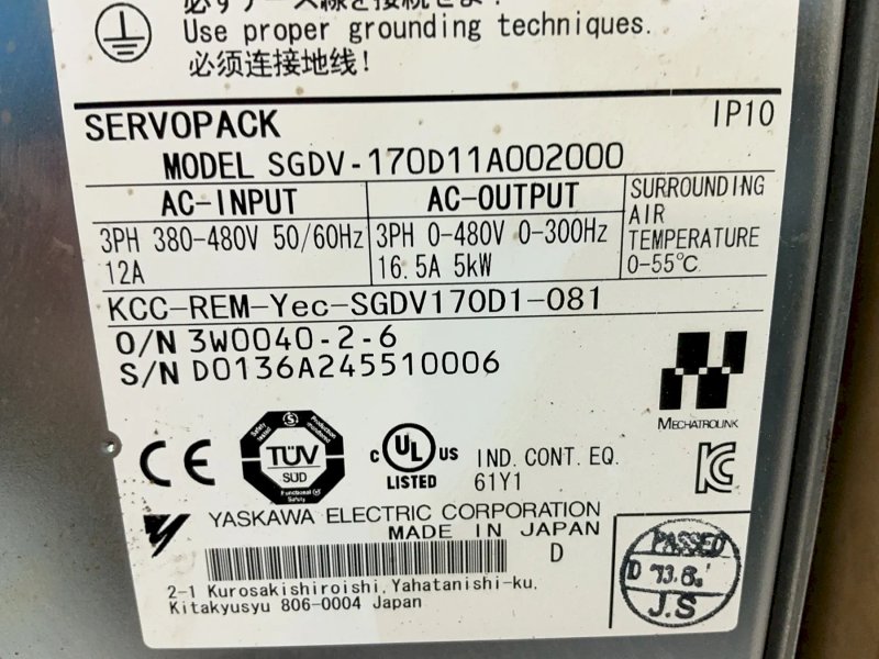 Yaskawa  Servopack  - Sgdv-170d11a002000