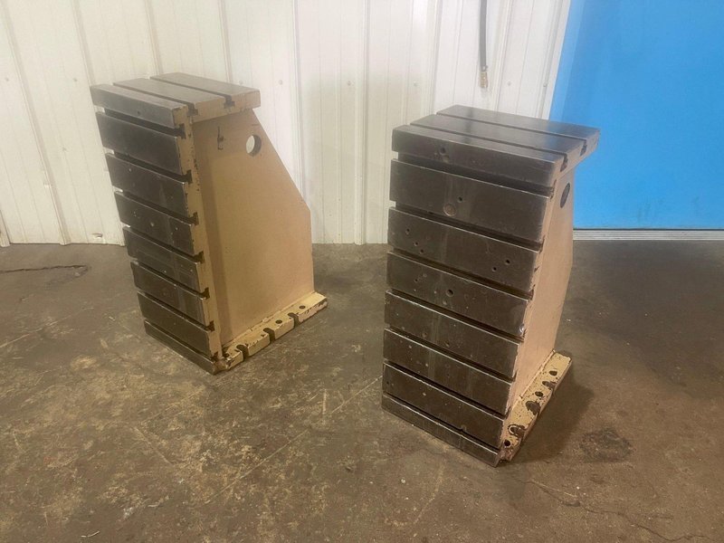 (1) PAIR G &amp; L 12" X 26 X  T SLOTTED ANGLE PLATES: STOCK #76671