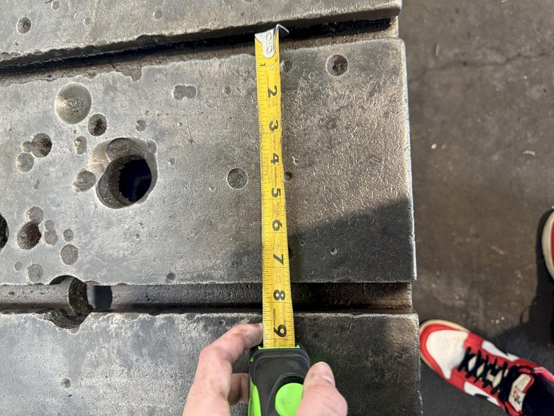 28" W X 28" D X 24" T CARLTON T-SLOTTED DRILL BOX TABLE. STOCK # 0432226