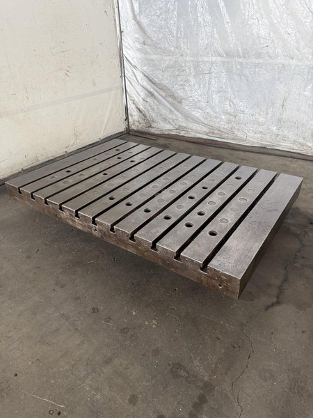 74" X 50" X 6" T-SLOT BOLSTER PLATE. STOCK #0113426