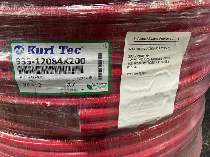 Kuri Tec 3/4” X 1/2” Red Air Hoses - 935-1208x200