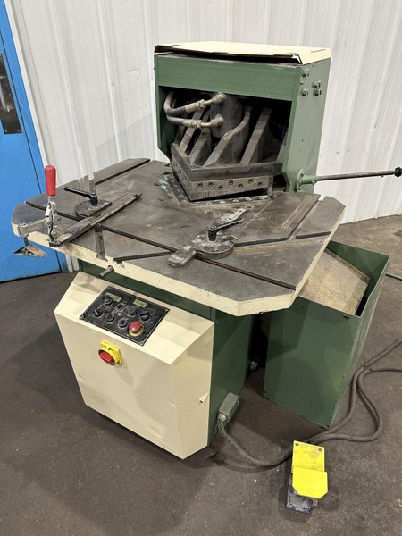 12" X 12" X 10 GAUGE CUSTOM HYDRAULIC CORNER NOTCHER: STOCK #77351