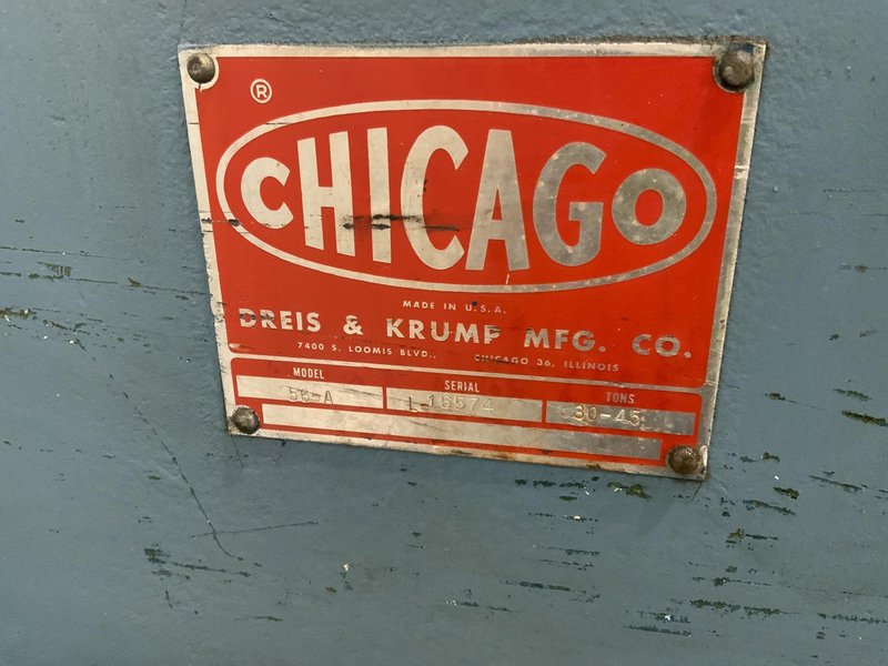 45 TON X 6' DREIS &amp; KRUMP MODEL 56-A PRESS BRAKE: STOCK #81392