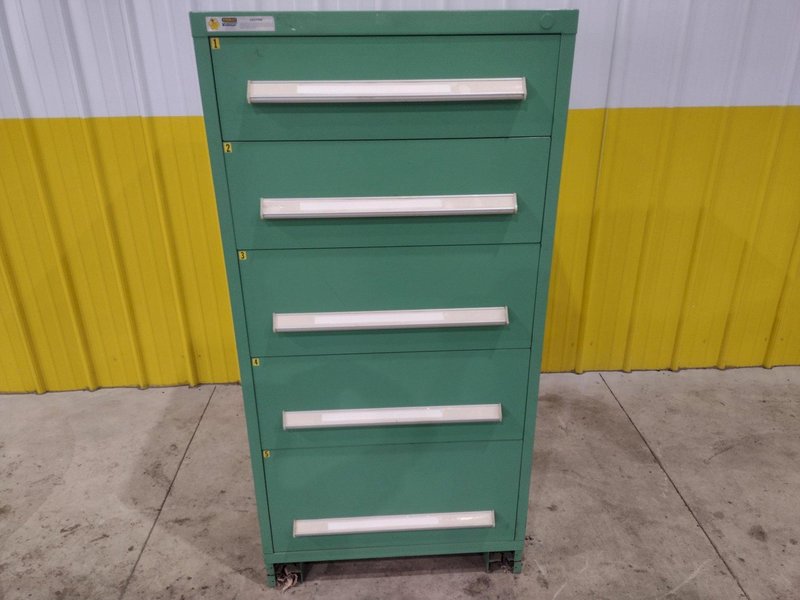 5 DRAWER VIDMAR INDUSTRIAL STORAGE CABINET 30" X 27.5" X 59": STOCK #21373 (60 AVAILABLE)