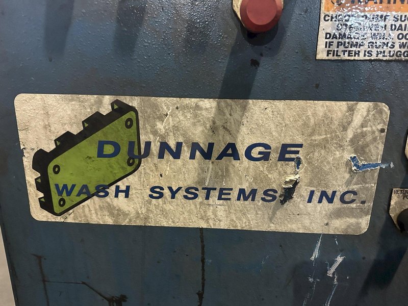 24" X 50" DUNNAGE WASH SYSTEMS 3-STAGE STAINLESS STEEL PASS THRU CONVEYOR TOTE / PALLET WASHER: STOCK #14892