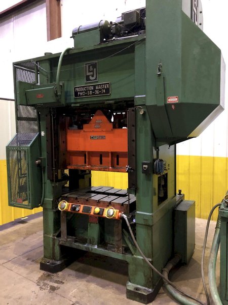 50 TON L &amp; J MODEL #PM2-50-36-24 SSDC HIGH SPEED STAMPING PRESS 3" STROKE: STOCK #17295