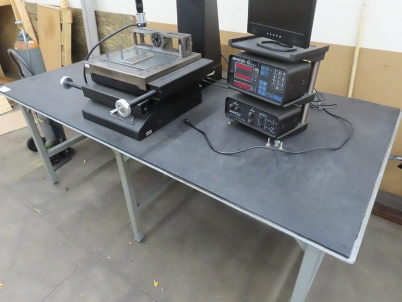 Heavy Duty Steel Table w Plastic Surface - NO CONTENTS- Auction Item