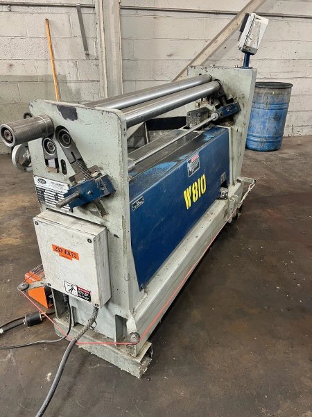 USED WDM MODEL B-2.6-48 4' X 20 GAUGE 3-ROLL INITAL PINCH PLATE ROLL