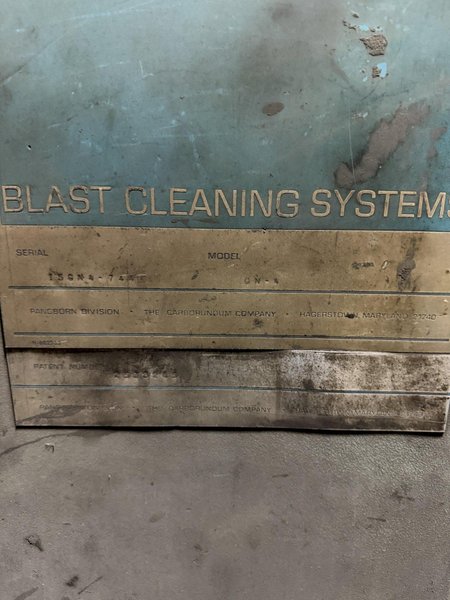 Pangborn model 15GN tumblast cleaning machine s/n 15GN-4-744 with floor loader