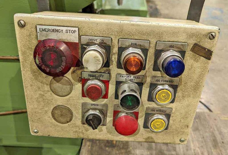 12" x 2.50" x 1,000# Ruesch Slitting Line STOCK#3201