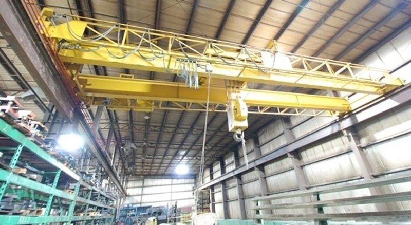 20 TON X 45'10" ZENAR OVERHEAD BRIDGE CRANE WITH POWER ROTATION OF LOWER BLOCK: STOCK #63568