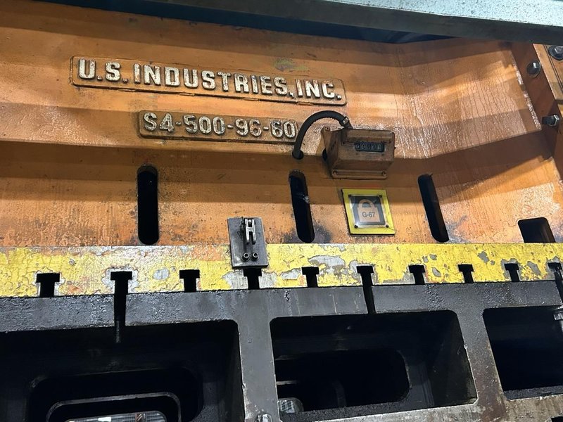 500 Ton US Industries S4-500-96-60 Hydraulic Press, 1963