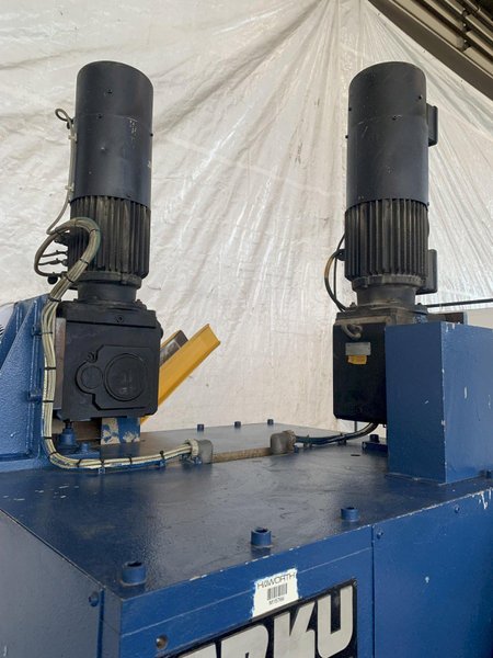 8,000 LB  X 12" ARKU AH3000/2/350/FU-4Q DOUBLE END POWERED COIL REEL/UNCOILER. STOCK # 0644723