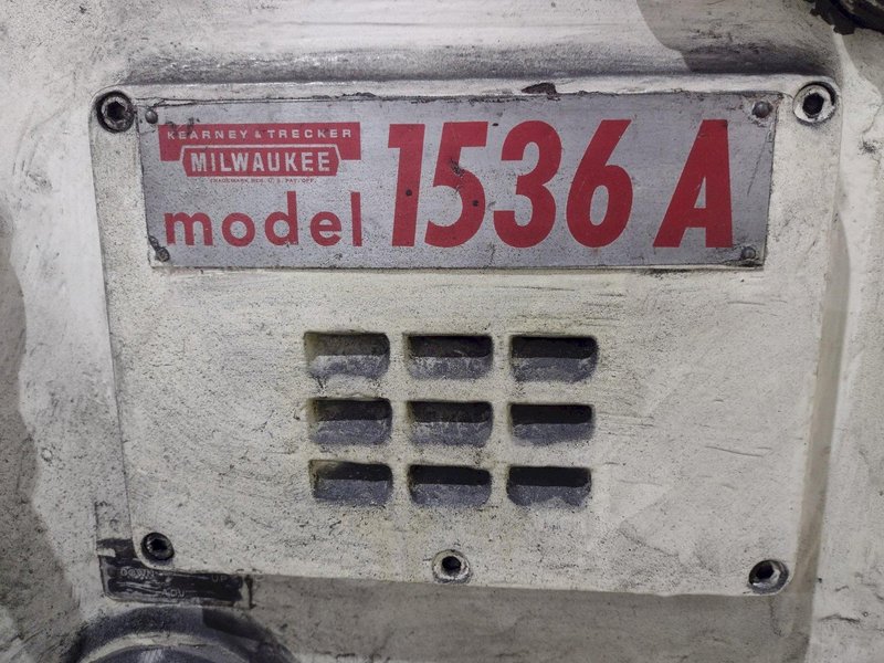 36" X 10 HP KEARNEY &amp; TRECKER MODEL #1536A HORIZONTAL SIMPLEX MILL: STOCK #20256