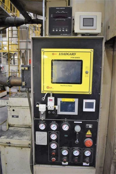 1500 Ton Aida Knuckle Joint Press, Model PK-1500, 9.84" STR, 44.09" SH, 1.18" ADJ, 47.24" x 47.24" Bed, 25-40 SPM Vari