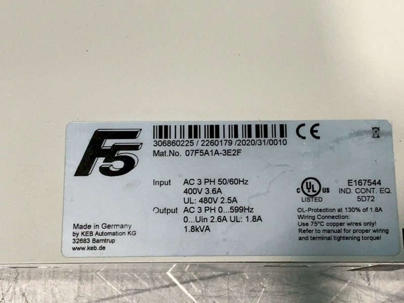 Keb Servo Drive - 07f5a1a-3e2f