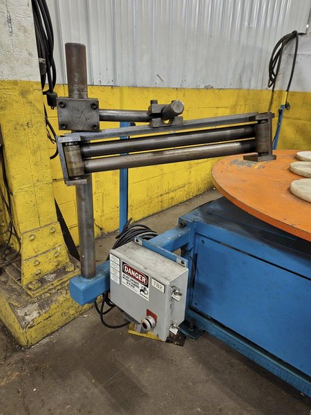 60" AWC HORIZONAL MOTORIZED PALLET WIRE TYPE COIL REEL UNCOILER : YOBRO 26505