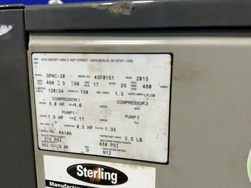 Sterling  5 Hp Portable Cooled Packaged Chiller  - Gpac-20
