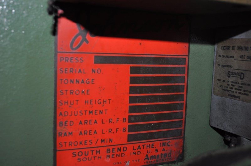 60 Ton Southbend Johnson OBI Press