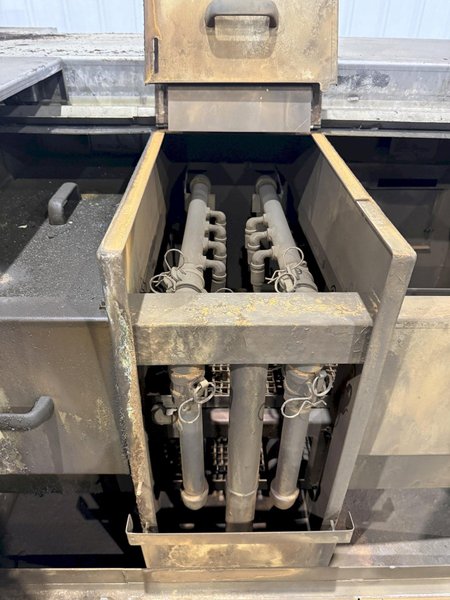 12" WIDE RANSOHOFF LEANVEYOR 3-STAGE STAINLESS STEEL MESH CONVEYOR PASS THROUGH PARTS WASHER, NEW 2017: YOBRO #24292