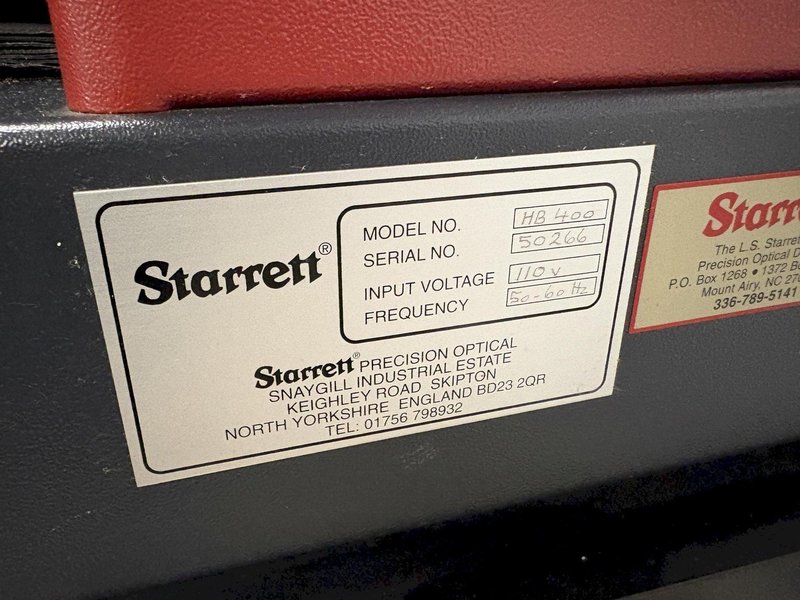 16" STARRETT Model HB400 Comparator - Serviced and Calibrated.