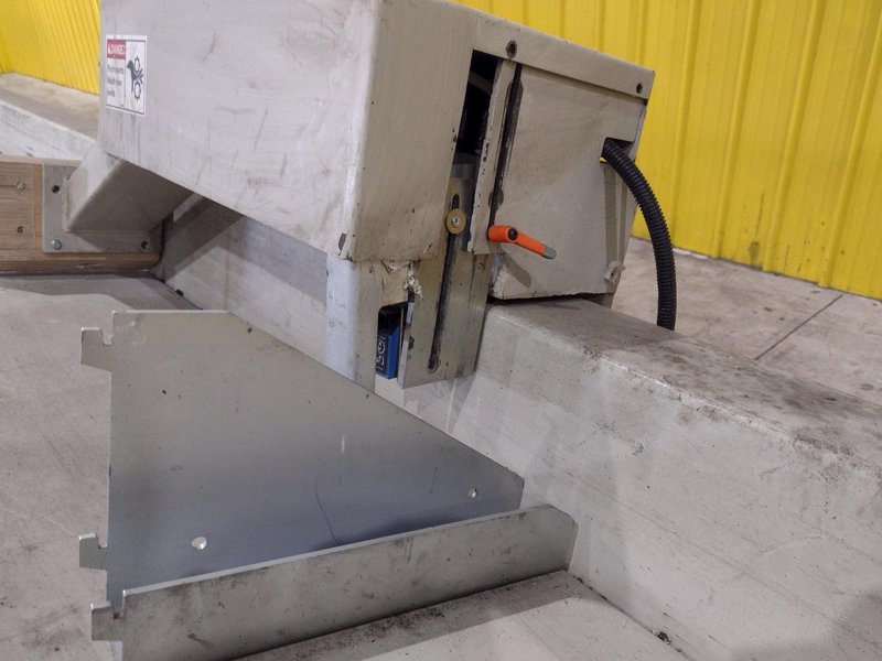 6" HIGH X 14" WIDE WEINIG DIMTER  OPTICUT MODEL #S75 CROSS-CUT AUTOMATIC WOOD SAW, NEW 2003: STOCK #22923