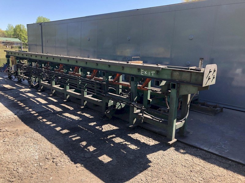 20' SUTTON POWERED INFEED &amp; OUTFEED CONVEYORS / RACKS: STOCK #16743