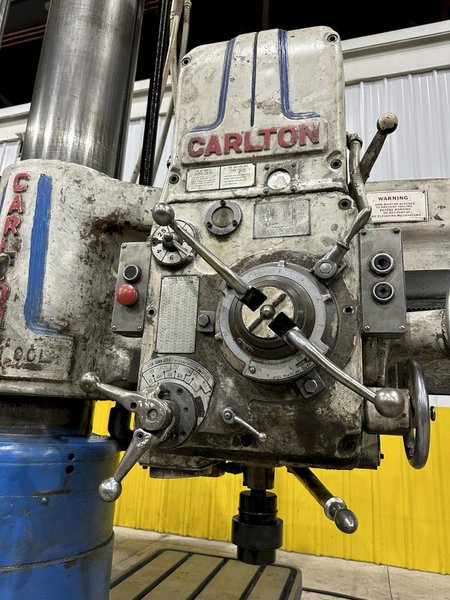 5' X 11" CARLTON MODEL #1A RADIAL DRILL WITH EXTRA VERTICAL TRAVEL: STOCK #21962