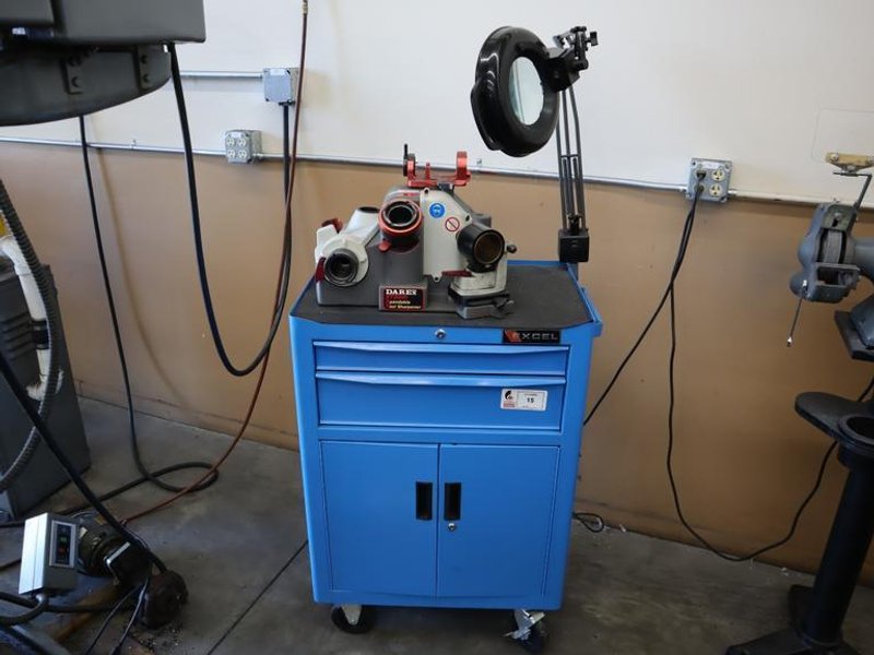 Darex XT3000 Expandable Tool Sharpener with Drawered Cabinet Base, Dust Collector- Auction Item
