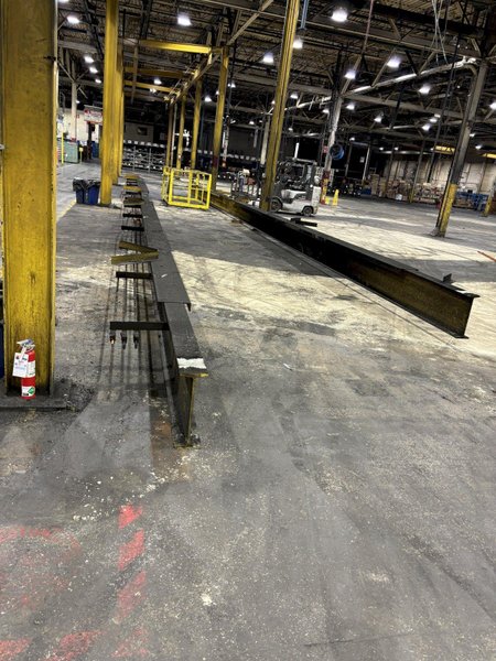 3 TON X 14' WIDE X 130' LONG MPH / BUDGIT OVERHEAD FREE STANDING CRANE SYSTEM: STOCK #20675