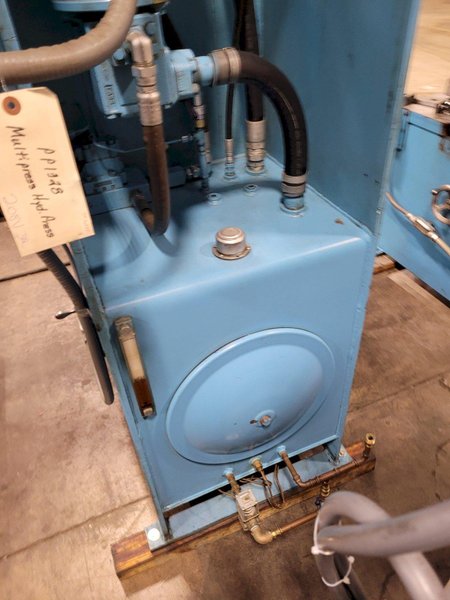 20 Ton MultiPress Model FH-20-20H Floor Type C-Frame Hydraulic Press 21” DL. 12” Stroke. Inching. Dual Palms 1989