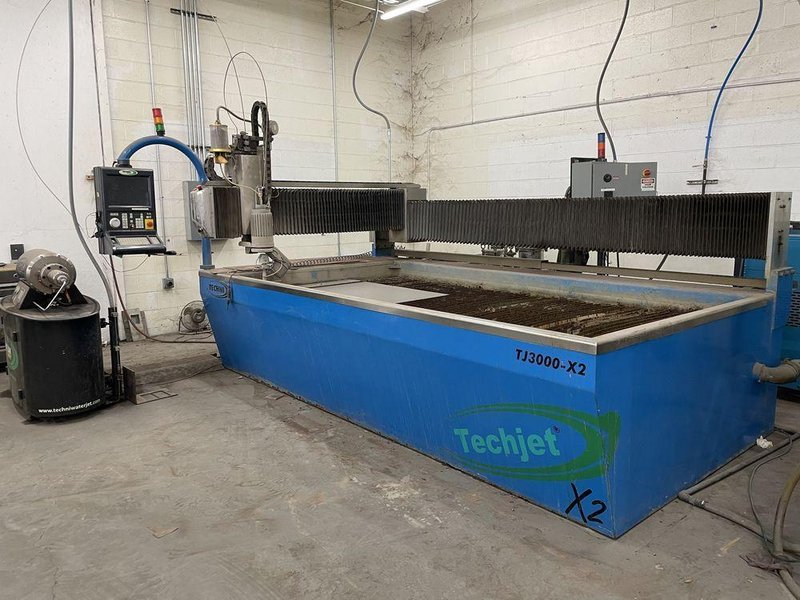 5′ x 10′ Techni TJ3000 X-2 5 Axis Waterjet, 2011