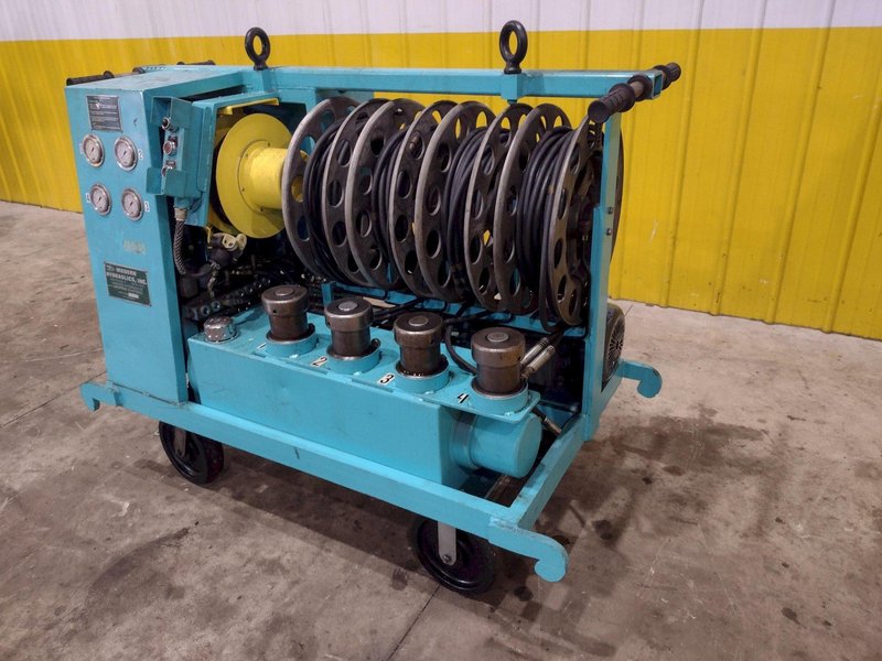 40 TON MODERN HYDRAULICS 4 CYLINDER PORTABLE HYDRAULIC DIE SETTING &amp; SEPARATING SYSTEM: STOCK #23776