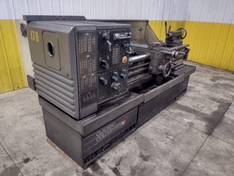 13" X 50" CLAUSING COLCHESTER MODEL #13 ENGINE LATHE 1.65" HOLE: STOCK #23357