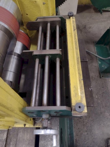 12" WIDE TORRINGTON 4" ARBOR PULL-THROUGH SLITTING LINE: STOCK #16504