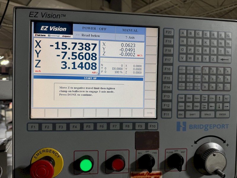 BRIDGEPORT HARDINGE EZ VISION 3-AXIS CNC KNEE MILL