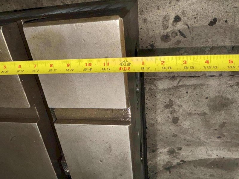 96" X 120" GIDDINGS &amp; LEWIS T SLOT POWERED AIR LIFT ROTARY TABLE: STOCK #22066