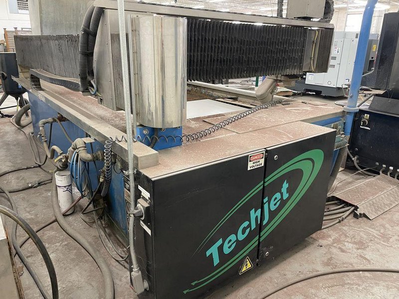 5′ x 10′ Techni TJ3000 X-2 5 Axis Waterjet, 2011