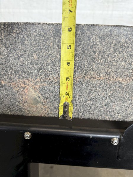 48" X 60" X 6" GRANITE SURFACE PLATE WITH STAND. STOCK # 1120424