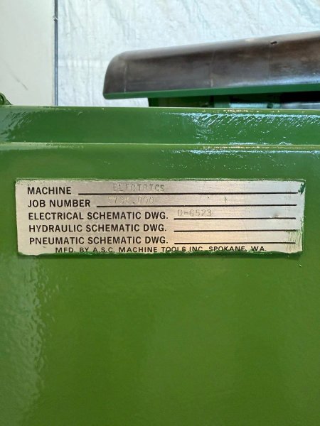 10,000 LBS X 48” X 72" OD ASC MODEL #10D48D22/5H200 DOUBLE END COIL REEL UNCOILER: STOCK #23383