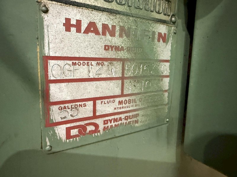 12 TON HANNIFIN MODEL #OGF-12D HYDRAULIC C-FRAME PRESS 18" STROKE: YOBRO #24081