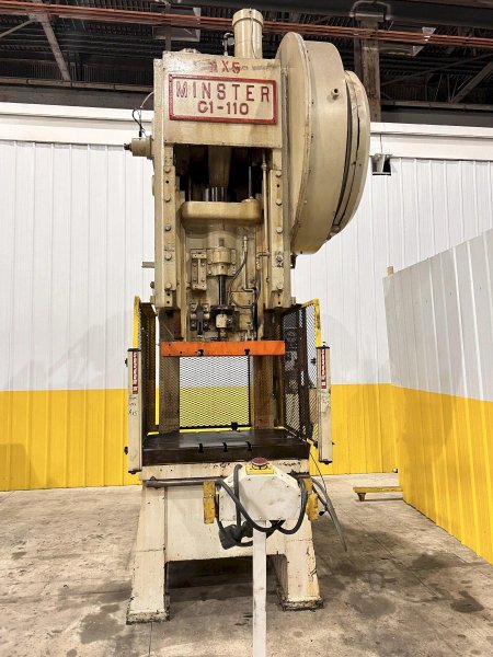 110 TON MINSTER MODEL #G1-110 GAP FRAME PRESS, 8" STROKE: STOCK #4473