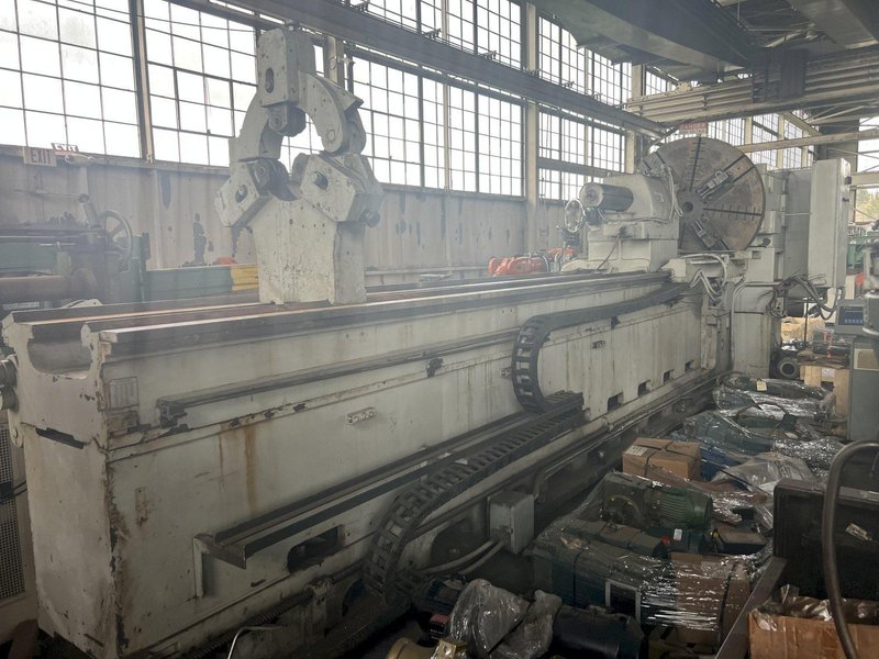 LEBLOND MODEL #4025-36 50"/130" X 230-362" HEAVY DUTY SLIDING BED GAP LATHE .STOCK # 0637323