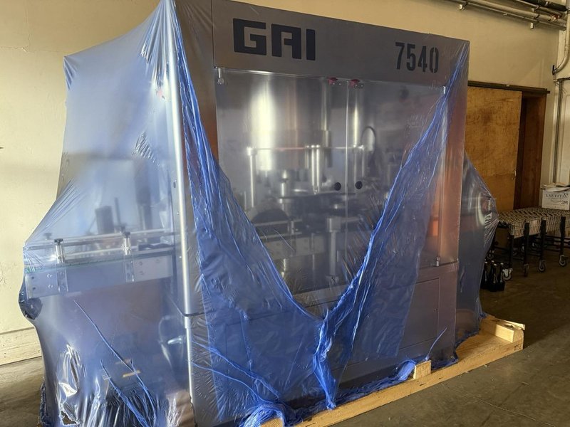 Never Used GAI Wine Bottling Line – Monoblock Filler/Corker + Riddling Unit – 2023