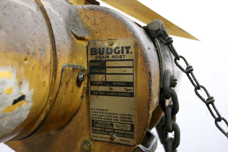 1/4 TON BUDGIT MODEL #113450-10 ELECTRIC POWERED CHAIN HOIST : STOCK #11992
