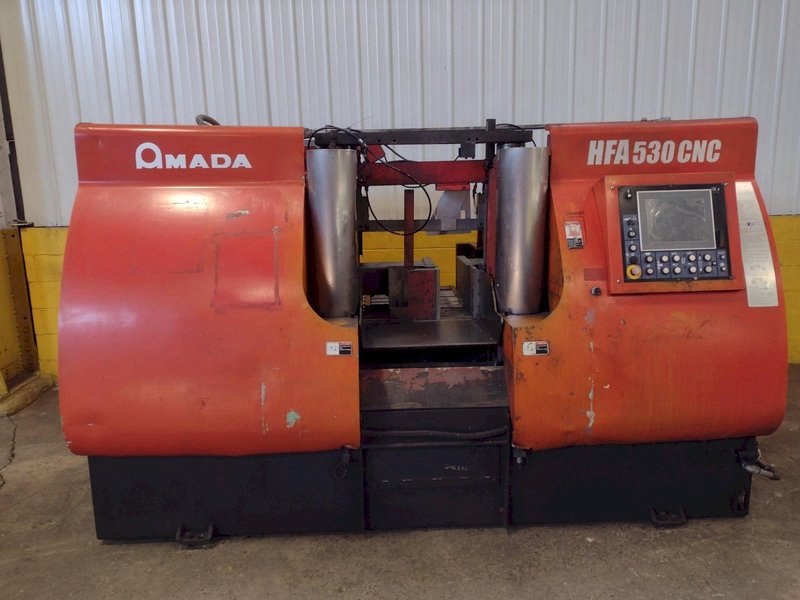 21" x 21" AMADA MODEL HFA530CNC AUTOMATIC HORIZONTAL BANDSAW: STOCK 18232