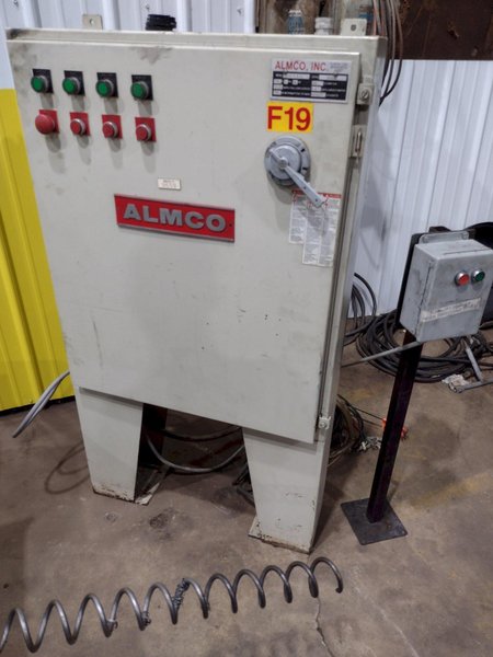 60" X 8 CU FT ALMCO MODEL V8-S TUB TYPE VIBRATORY DEBURRING FINISHING SYSTEM: STOCK #18832