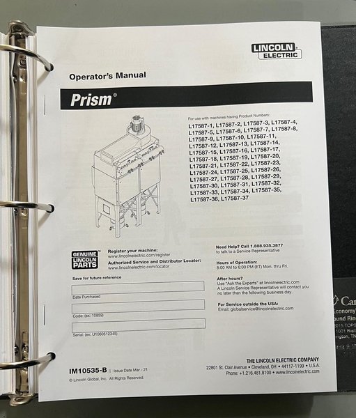 LINCOLN ELECTRIC WELD FUME CONTROL SYSTEM(NEW &amp; NEVER INSTALLED) STOCK # 0888525