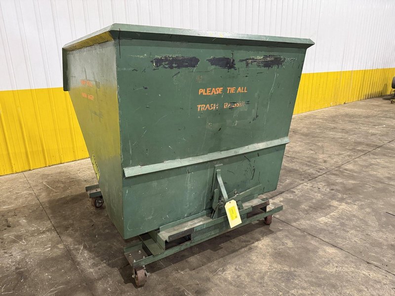 4,000 LBS CAP. JESCO 3-CUBIC YARD MODEL #211371 SELF-DUMPING HOPPER W/ CASTERS: YOBRO #25949