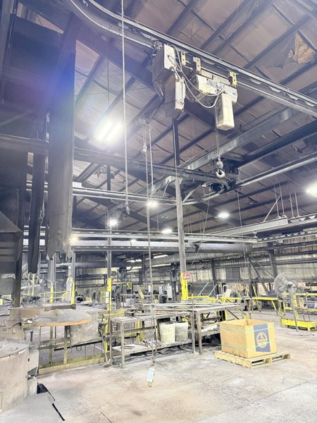 Coffing 3 ton electric hoist with pendent controls and pusher